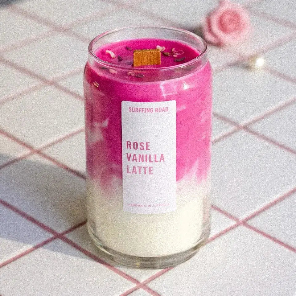 Cocktailkerze – Rose‑Vanille‑Latte