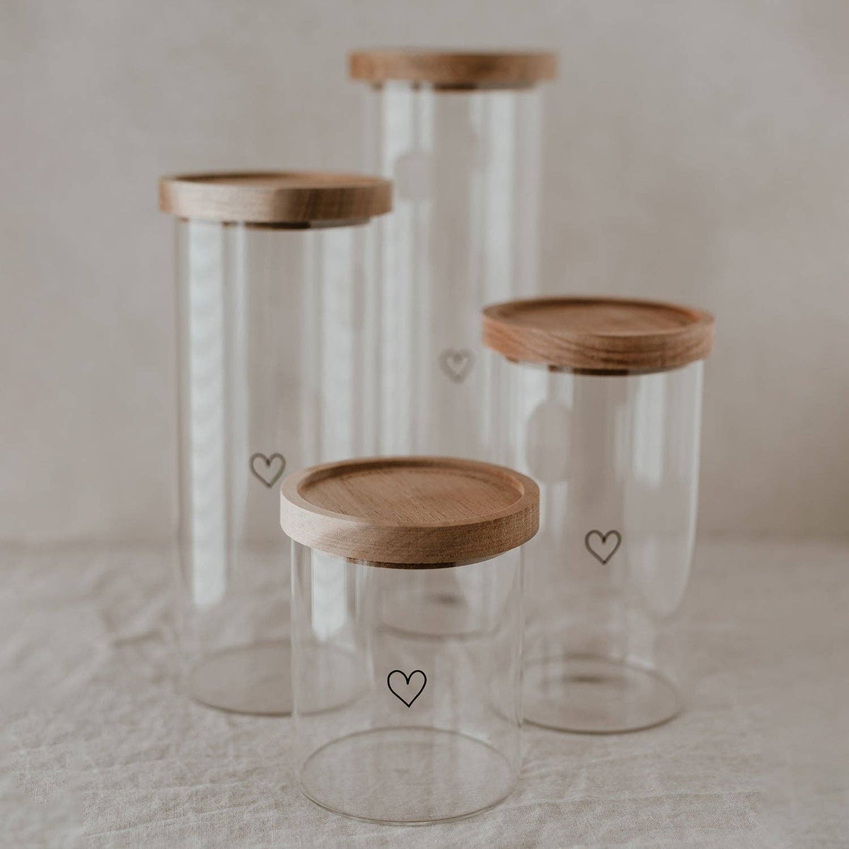 Vorratsglas Herz schwarz 13cm (VE = 4 Stk)