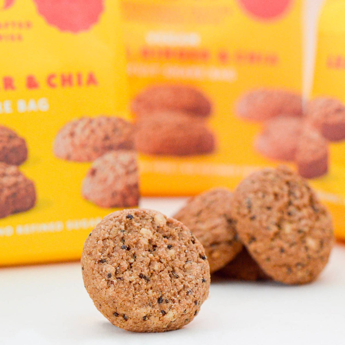 Zitronen-, Ingwer- und Chia-Keks 135g, vegan & glutenfrei