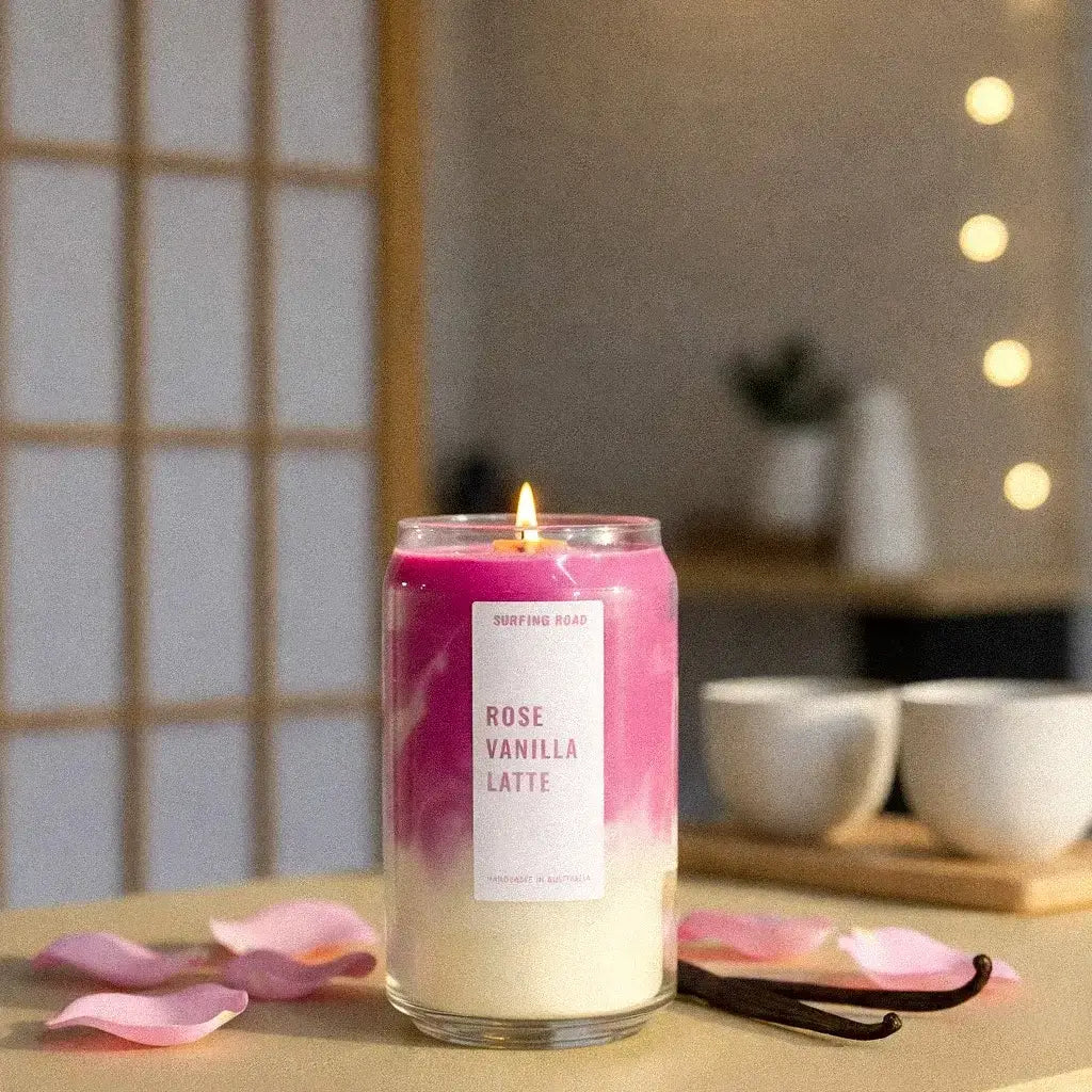 Cocktailkerze – Rose‑Vanille‑Latte