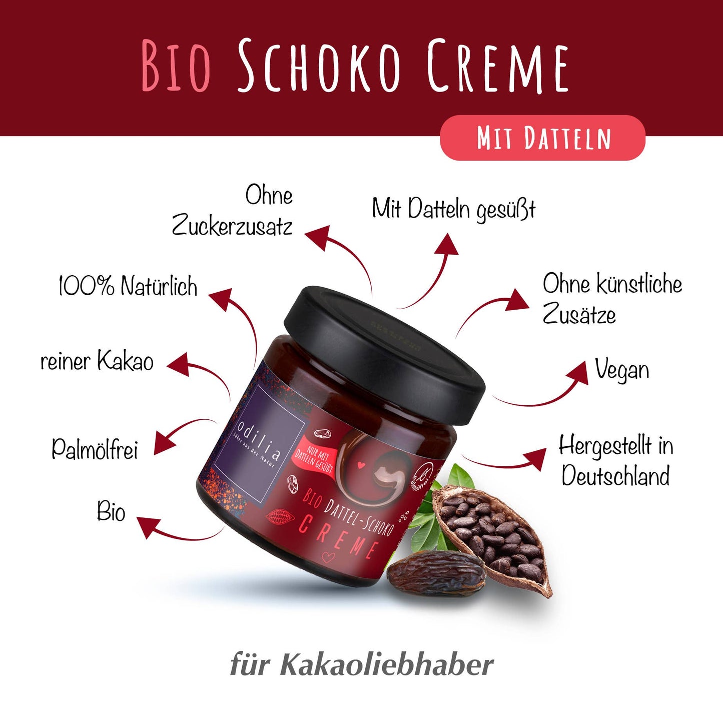 Bio-Dattelschokoladencreme 200 g