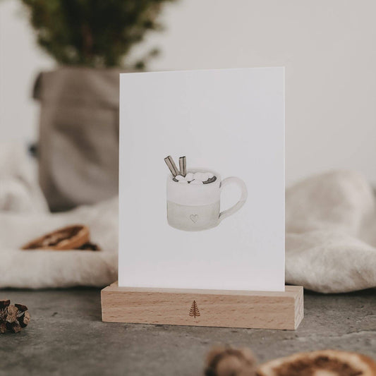 Aquarellkarte Christmas Cup (VE = 10 Stück)