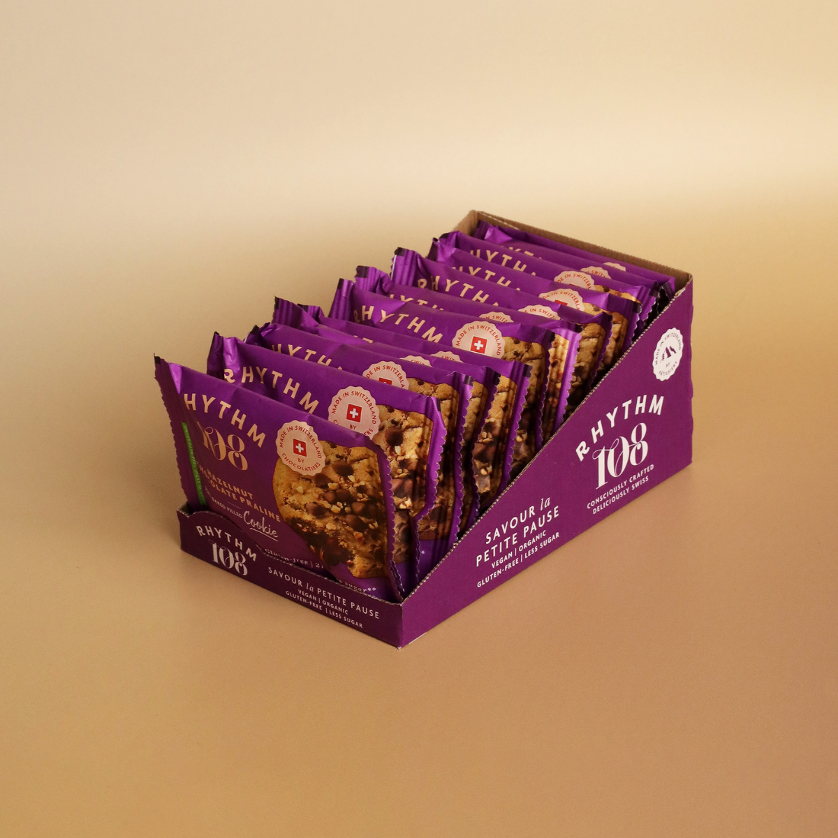 Veganer Haselnuss-Schoko-Pralinen-Keks mit weicher Füllung, 50 g