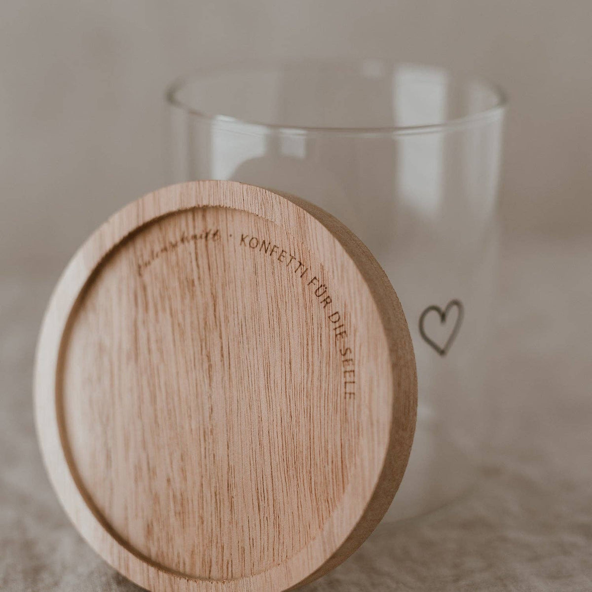 Vorratsglas Herz schwarz 13cm (VE = 4 Stk)